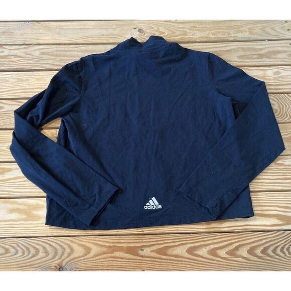 Adidas Long Sleeve Logo Top Size Large Women’s Black Mock Neck - Picture 2 of 8